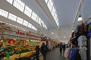 Interior view of the Pannier Market, Plymouth by Unbekannt Unbekannt